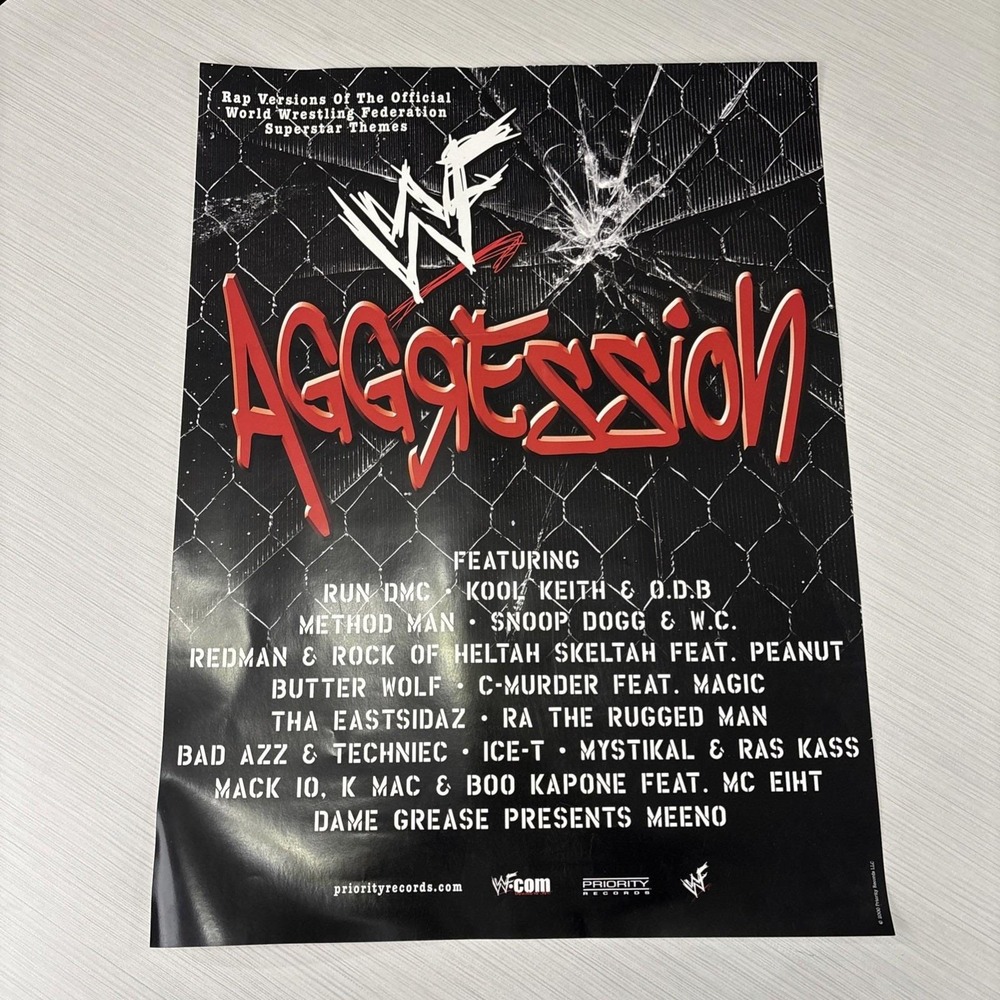 WWE Wrestling Promo Poster of 2000 CD 18x24 MINT Snoop Dogg C Murder Method Man